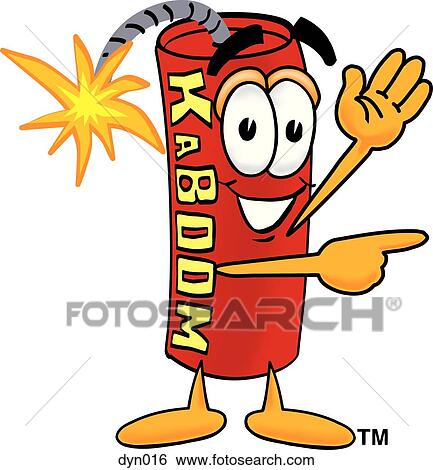 Clip Art - dynamite pointing to side. Fotosearch