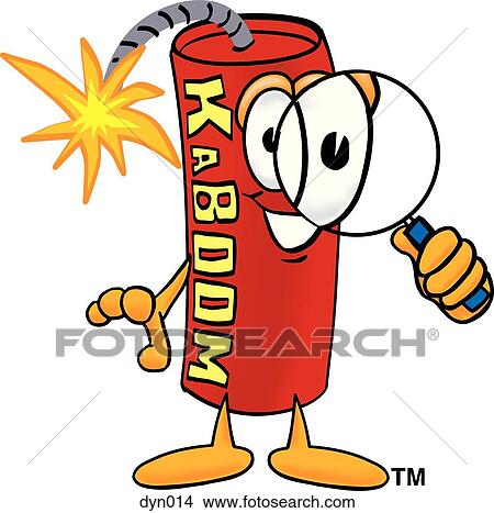 dynamite with magnifying glass View Large Clip Art Graphic Clipart - dynamite with magnifying glass. Fotosearch
