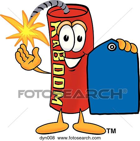 Clip Art - dynamite with price tag. Fotosearch