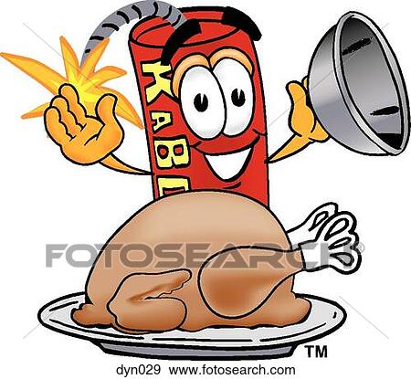 Clip Art - dynamite with turkey. Fotosearch