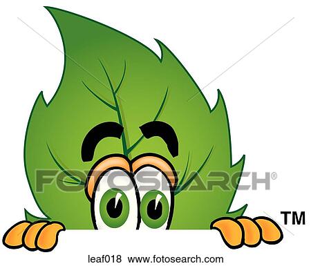 Leaf peaking over View Large Clip Art Graphic Clip Art - Leaf peaking over. Fotosearch