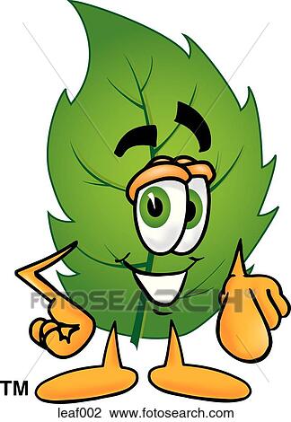 Clipart - Leaf pointing at you. Fotosearch