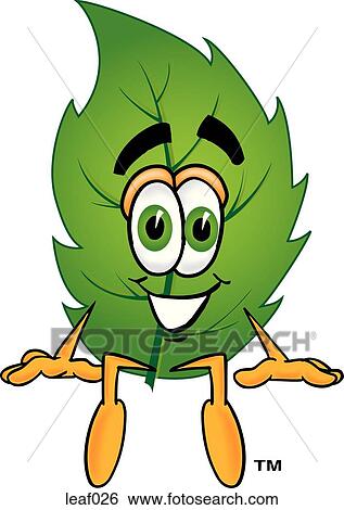 Clip Art - Leaf sitting. Fotosearch