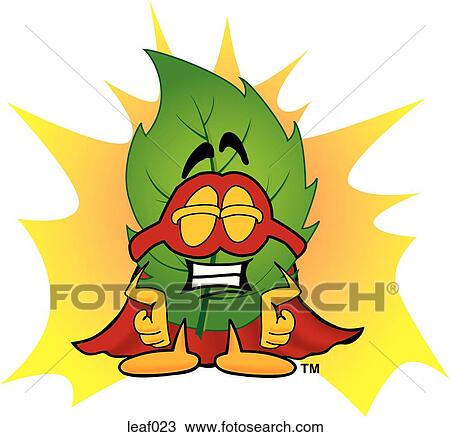 Clipart - Leaf super hero. Fotosearch