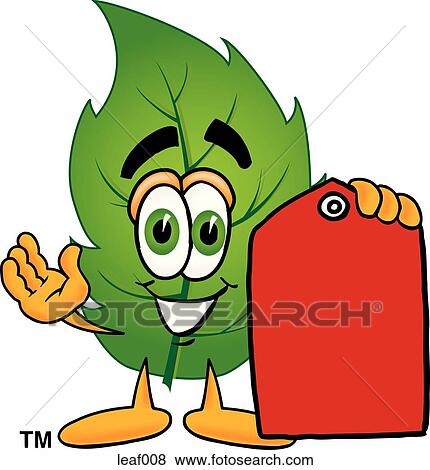 Leaf with price tag View Large Clip Art Graphic Clip Art - Leaf with price tag. Fotosearch