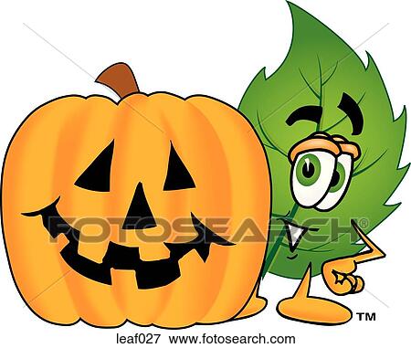 Leaf with pumpkin View Large Clip Art Graphic Clip Art - Leaf with pumpkin. Fotosearch