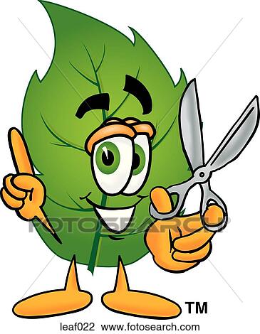 Leaf with scissors View Large Clip Art Graphic Clipart - Leaf with scissors. Fotosearch