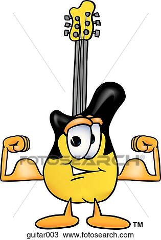 Guitar flexing muscles View Large Clip Art Graphic Clipart - Guitar flexing muscles. Fotosearch