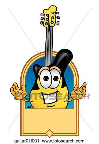 Guitar logo 1 View Large Clip Art Graphic Clipart - Guitar logo 1. Fotosearch