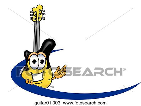 Clipart - Guitar logo 3. Fotosearch