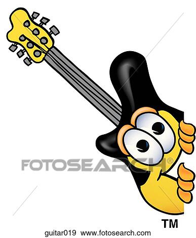 Guitar peaking sideways View Large Clip Art Graphic Clip Art - Guitar peaking sideways. Fotosearch