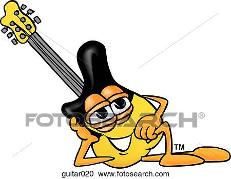 Guitar relaxing View Large Clip Art Graphic Clipart - Guitar relaxing. Fotosearch