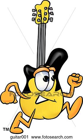 Guitar running View Large Clip Art Graphic Clipart - Guitar running. Fotosearch