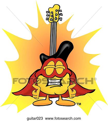 Guitar super hero View Large Clip Art Graphic Clipart - Guitar super hero. Fotosearch