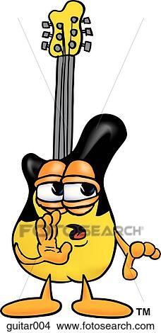 Clipart - Guitar telling secret. Fotosearch