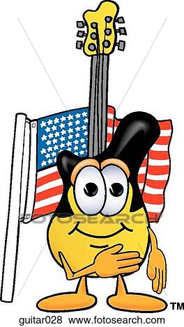 Guitar with flag View Large Clip Art Graphic Clip Art - Guitar with flag. Fotosearch
