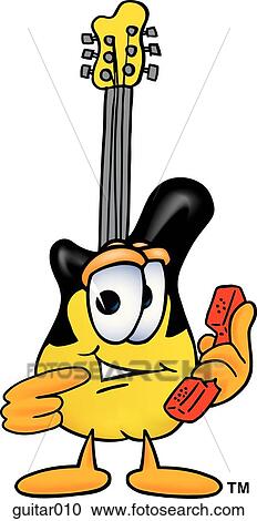 Guitar with phone View Large Clip Art Graphic Clipart - Guitar with phone. Fotosearch