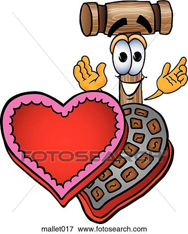 Clip Art - Mallet and chocolate. Fotosearch