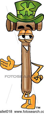 Mallet and irish hat View Large Clip Art Graphic Clip Art - Mallet and irish hat. Fotosearch