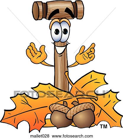 Clip Art - Mallet in autumn. Fotosearch