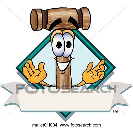 Mallet logo 4 View Large Clip Art Graphic Clipart - Mallet logo 4. Fotosearch