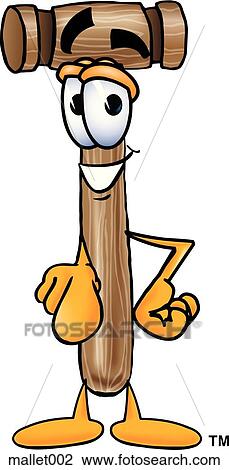 Clipart - Mallet pointing at you. Fotosearch