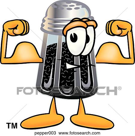 Pepper flexing muscles View Large Clip Art Graphic Clipart - Pepper flexing muscles. Fotosearch