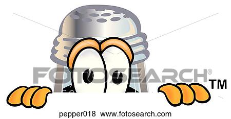Pepper peaking over View Large Clip Art Graphic Clip Art - Pepper peaking over. Fotosearch