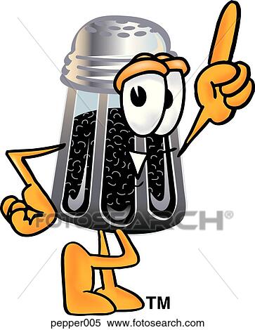 Clipart - Pepper pointing up. Fotosearch