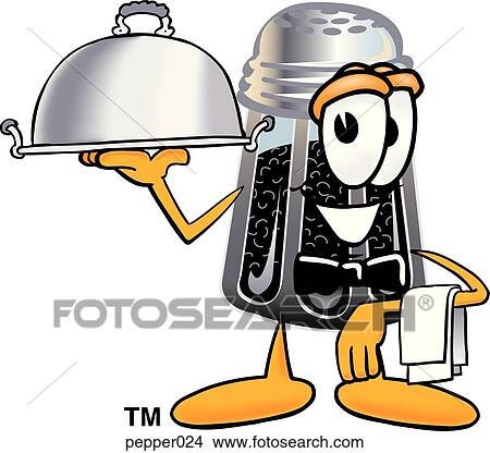 Clipart - Pepper serving food. Fotosearch