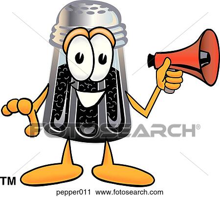 Clipart - Pepper with megaphone. Fotosearch