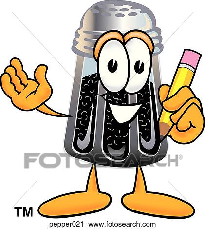 Pepper with pencil View Large Clip Art Graphic Clipart - Pepper with pencil. Fotosearch