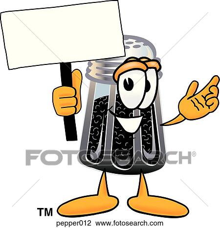 Pepper with sign View Large Clip Art Graphic Clipart - Pepper with sign. Fotosearch