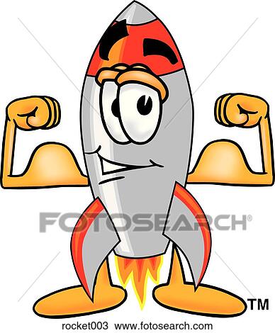 Rocket flexing muscles View Large Clip Art Graphic Clipart - Rocket flexing muscles. Fotosearch