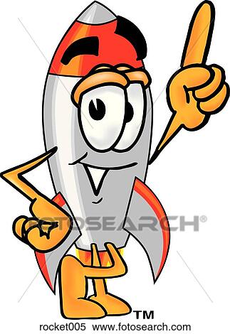 Clipart - Rocket pointing up. Fotosearch