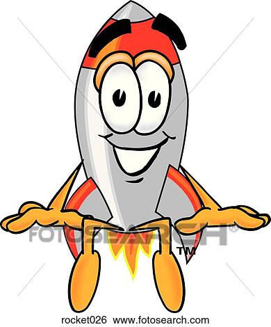 Clip Art - Rocket sitting. Fotosearch
