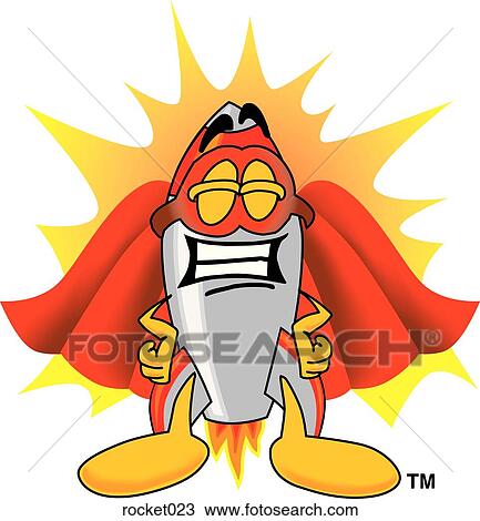 Rocket super hero View Large Clip Art Graphic Clipart - Rocket super hero. Fotosearch
