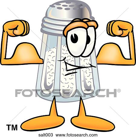 Salt flexing muscles View Large Clip Art Graphic Clipart - Salt flexing muscles. Fotosearch
