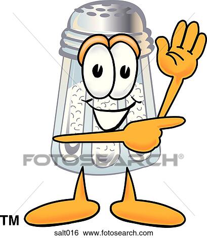 Clip Art - Salt pointing to side. Fotosearch