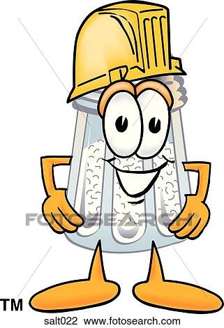 Clipart - Salt with hard hat. Fotosearch