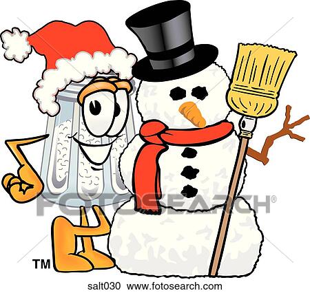 Salt with snowman View Large Clip Art Graphic Clipart - Salt with snowman. Fotosearch