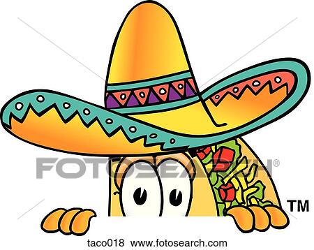 taco peaking over View Large Clip Art Graphic Clip Art - taco peaking over. Fotosearch
