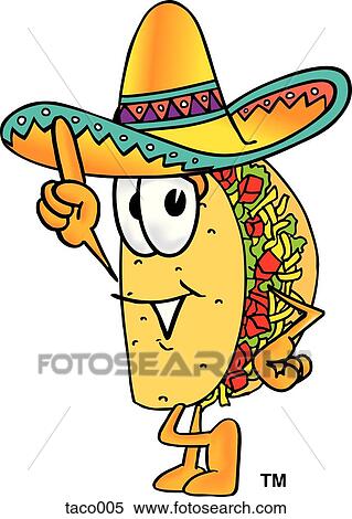 Clipart - taco pointing up. Fotosearch