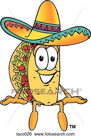 Clip Art - taco sitting. Fotosearch
