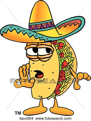taco telling secret View Large Clip Art Graphic Clipart - taco telling secret. Fotosearch