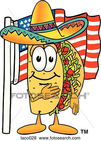 taco with flag View Large Clip Art Graphic Clip Art - taco with flag. Fotosearch