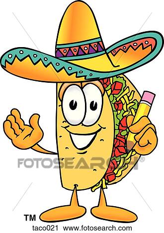 taco with pencil View Large Clip Art Graphic Clipart - taco with pencil. Fotosearch