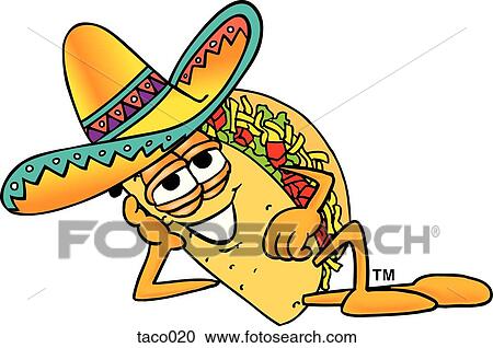 Clipart of taco relaxing taco020 - Search Clip Art, Illustration Murals ...