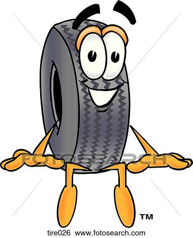 Clip Art - Tire sitting. Fotosearch