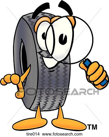 Tire with magnifying glass View Large Clip Art Graphic Clipart - Tire with magnifying glass. Fotosearch